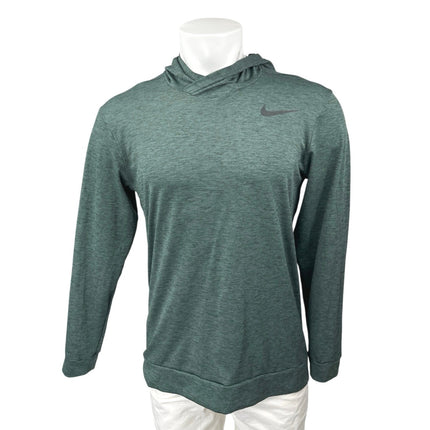 Nike Dri Fit Men's Green Long Sleeve Activewear Hooded Hoodie Sweatshirt Top M