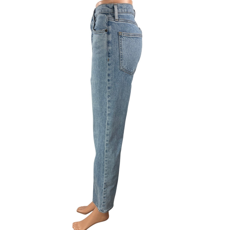 Aritzia Denim Forum Blue High Rise Medium Wash Straight Leg Denim Jeans Pants 26