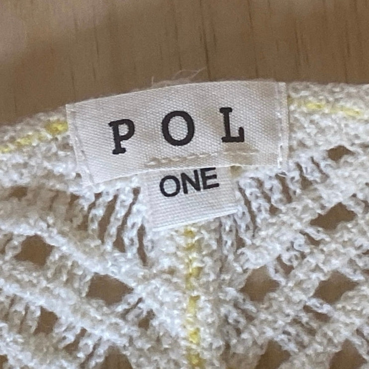 Anthropologie Pol Granny Square Crochet Long Sleeve Open Cardigan Sweater Top OS
