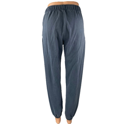Madhappy Women's Navy Blue High Rise Embroidered Tapered Jogger Sweat Pants XS