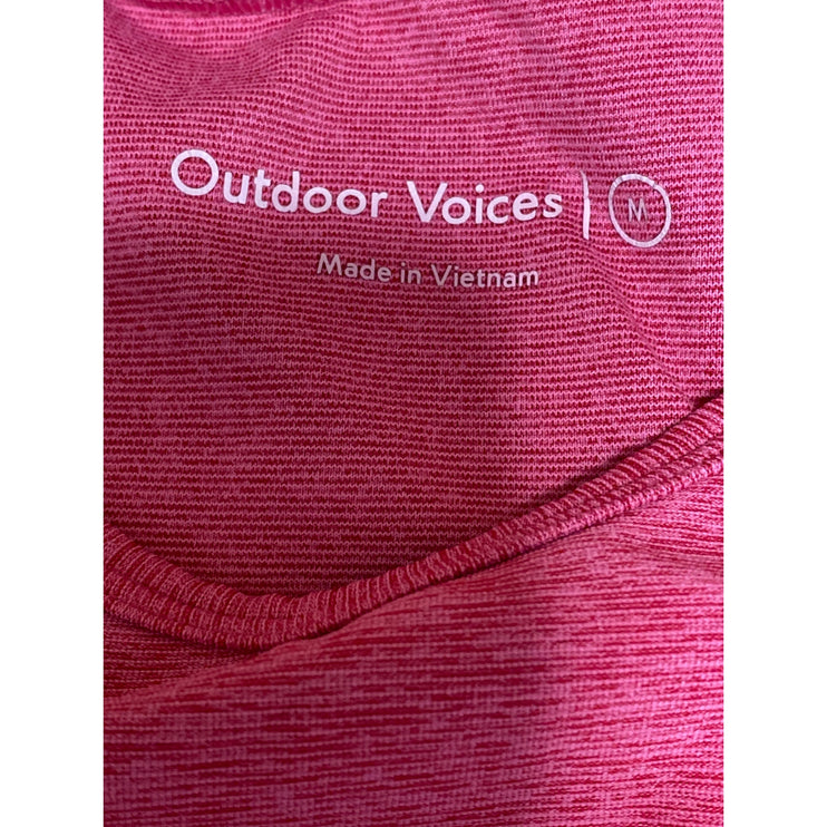 Outdoor Voices Red Sleeveless Racerback Yoga Athletic Sports Bra Crop Top Size M