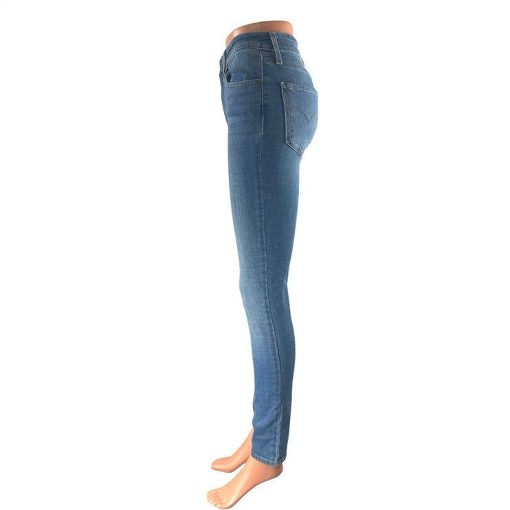 Levi's 721 High Rise Skinny Women's Blue Medium Wash Ankle Denim Jeans Size 27