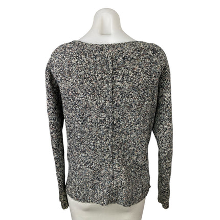 Lucky Brand Women's Gray V-neck  Long Dolman Sleeve Crop Knit Sweater Top Sz XS