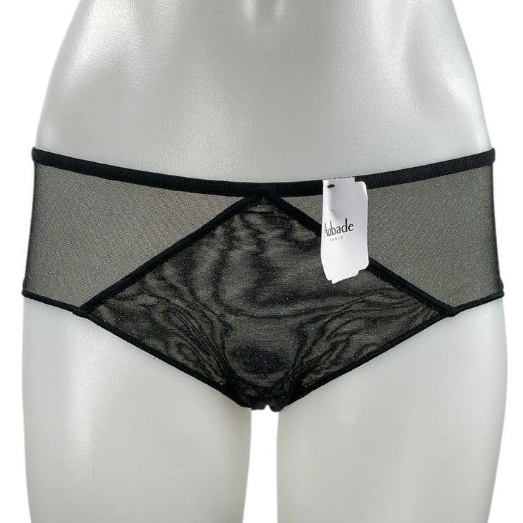 NEW Aubade Women's Black Sheer Mesh See Through Panty Undies Lingerie Size S
