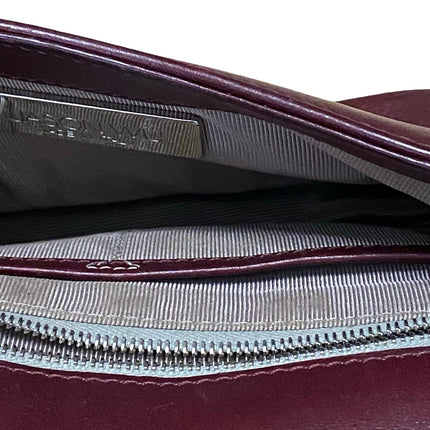 Jason Wu Burgundy Red Leather Crossbody Shoulder Flap Satchel Purse Handbag OS