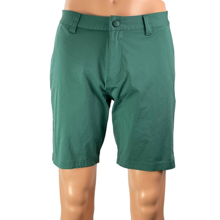 RHONE Men's Green High Waisted Flat Front Casual Golf Chino Khaki Shorts Size S