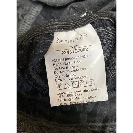 3.3 Field Trip Women's Black Distressed Knit Long Sleeve Crop Tee Shirt Top OS