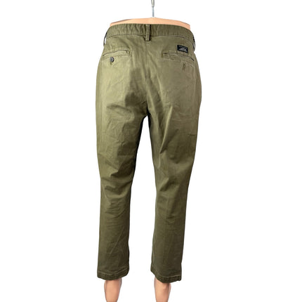 Banana Republic Mens Green Athletic Fit Tapered Trousers Denim Jeans Pants 32x30