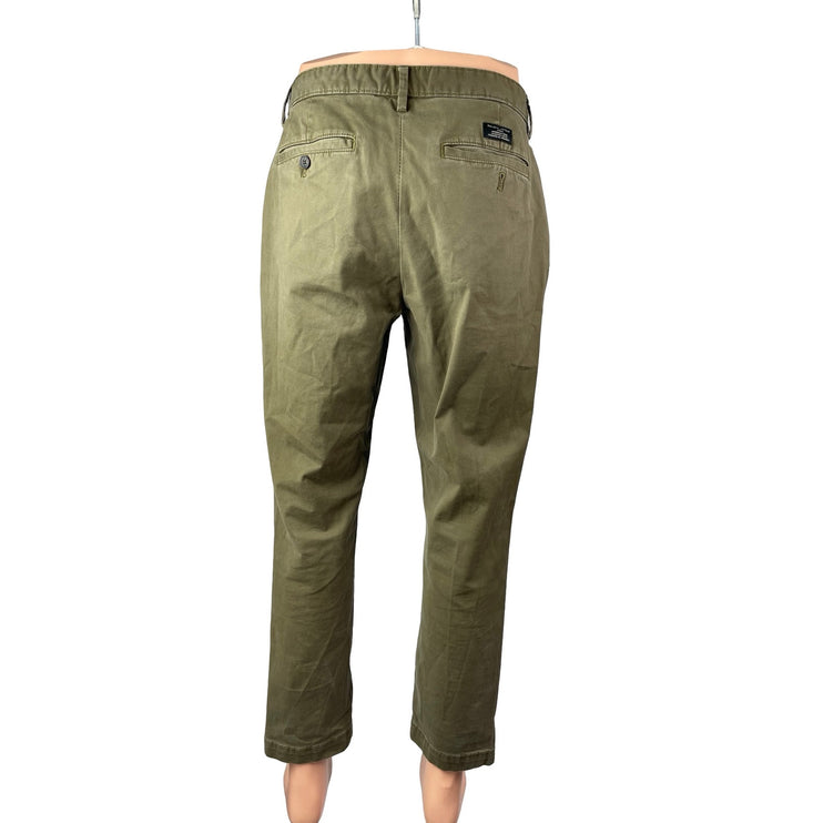 Banana Republic Mens Green Athletic Fit Tapered Trousers Denim Jeans Pants 32x30