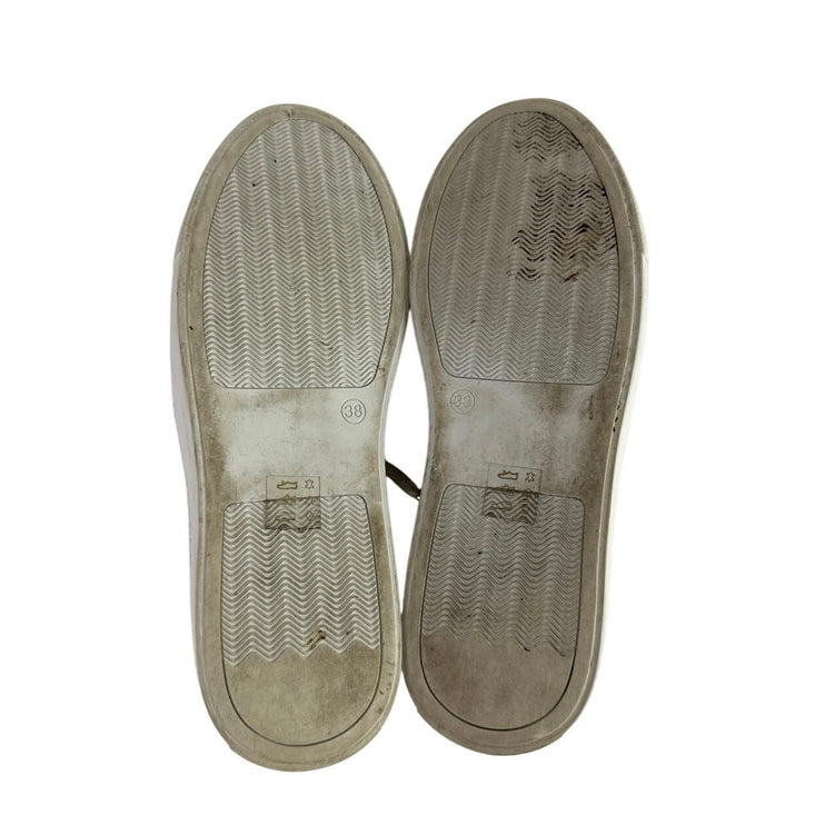 Fairfax & Favor Alexandra Womens Tan Navy Leather Trainers Sneakers Shoes US 7.5