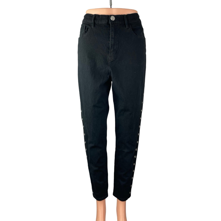 Urban Outfitters BDG Twig High Rise Cropped Women's Black Ring Denim Jeans 32