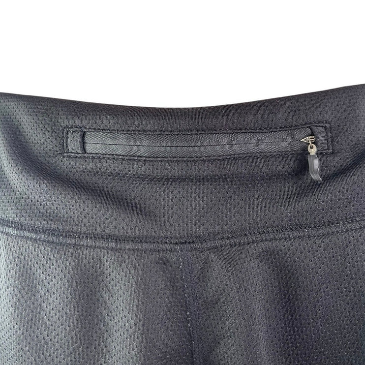 Lauren Ralph Lauren Black Neon Mid Rise Elastic Waist Active Running Shorts Sz M