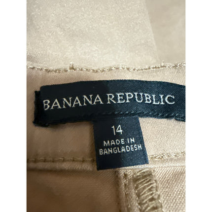 NEW Banana Republic Tan Khaki High Waisted Wide Leg Mini Casual Shorts Size 14
