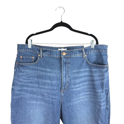 NEW Ann Taylor Loft Women's Blue Skinny Straight High Waist Denim Jeans Pants 34