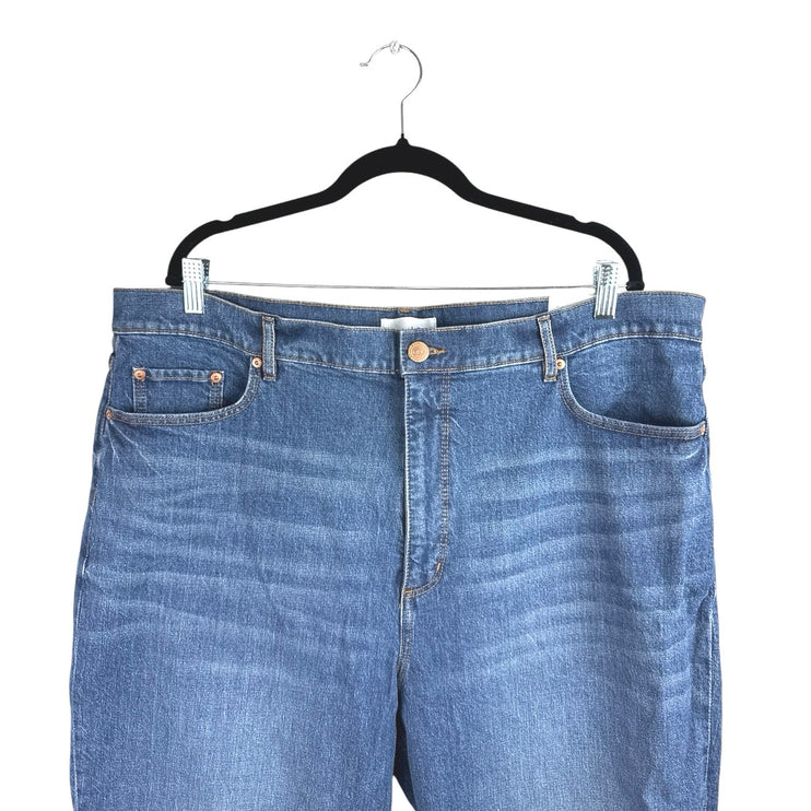 NEW Ann Taylor Loft Women's Blue Skinny Straight High Waist Denim Jeans Pants 34