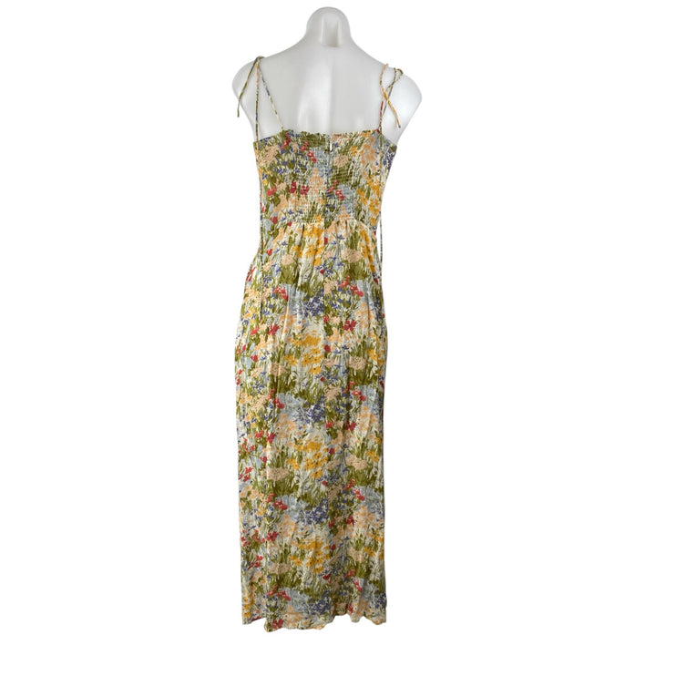 Reformation Kourtney Multicolor Floral Sleeveless Bustier Slit Midi Dress Size 6