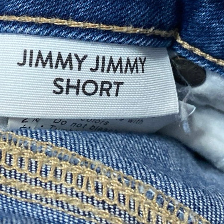 Paige Jimmy Jimmy Women's Blue Medium Wash Mid Rise Denim Jean Shorts Size 27