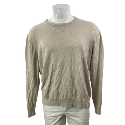 L4th & Union Men's Beige Cashmere Long Sleeve Crew Neck Sweatshirt Top Size XL