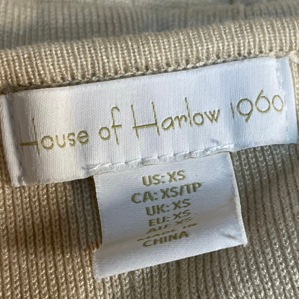 House of Harlow 1960 Beige Knit Sleeveless Square Neck Crop Corset Tank Top XS