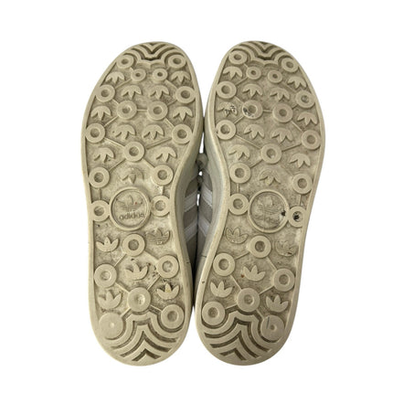 Adidas Gazelle Women's Gray White Suede Lace Up Low Top Sneakers Shoes Size 7.5