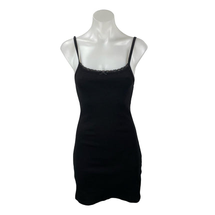 Brandy Melville Belle Lace Black Sleeveless Mini Cami Tank Slip Bodycon Dress S