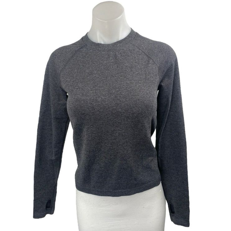 YPB Your Personal Best Gray Long Sleeve Activewear Sportswear Shirt Top Size M