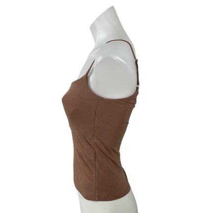 Abercrombie & Fitch Bra-Free Brown Sleeveless Cami Camisole Tank Top Size S