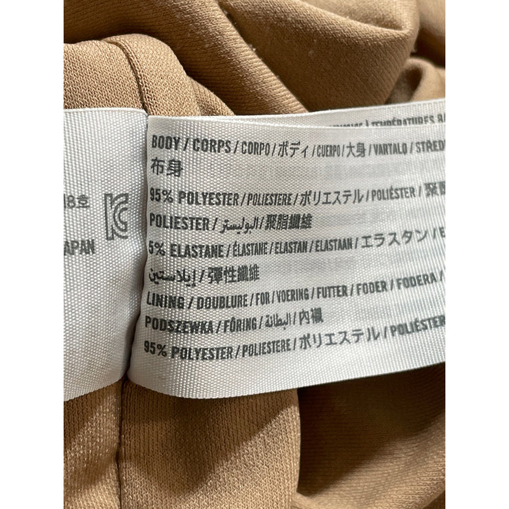 Abercrombie & Fitch Women's Brown V Neck Long Sleeve Drape Wrap Bodysuit Top S
