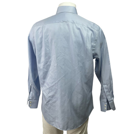 Charles Tyrwhitt Mens Blue Non Iron Slim Long Sleeve Button Up Shirt Top 16 1/2