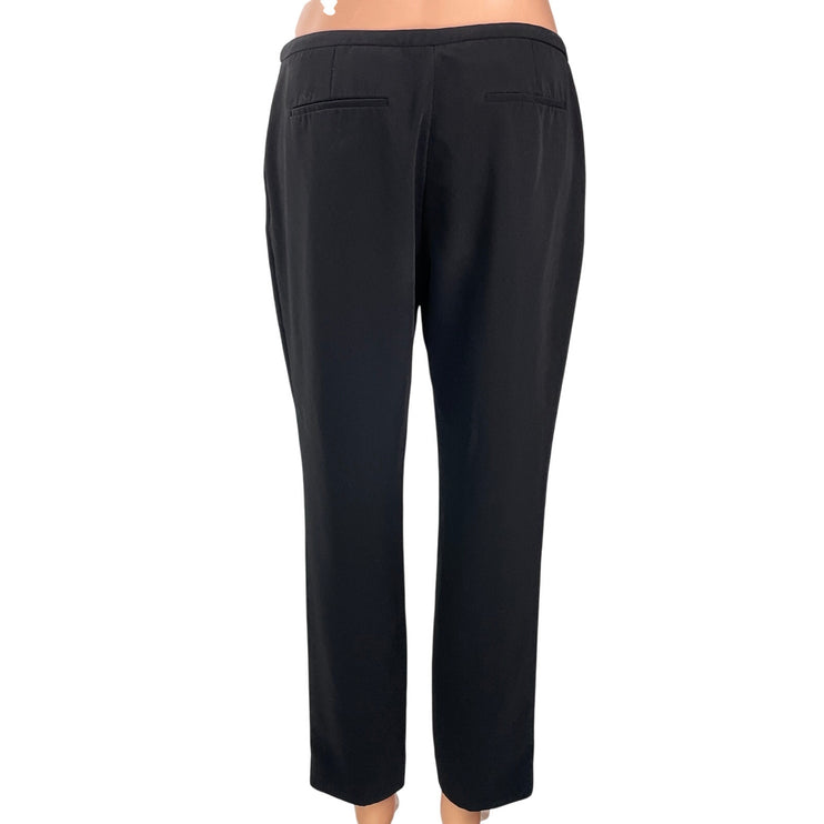Tahari Women's Black Mid Rise Straight Leg Office Career Trousers Pants Size 0