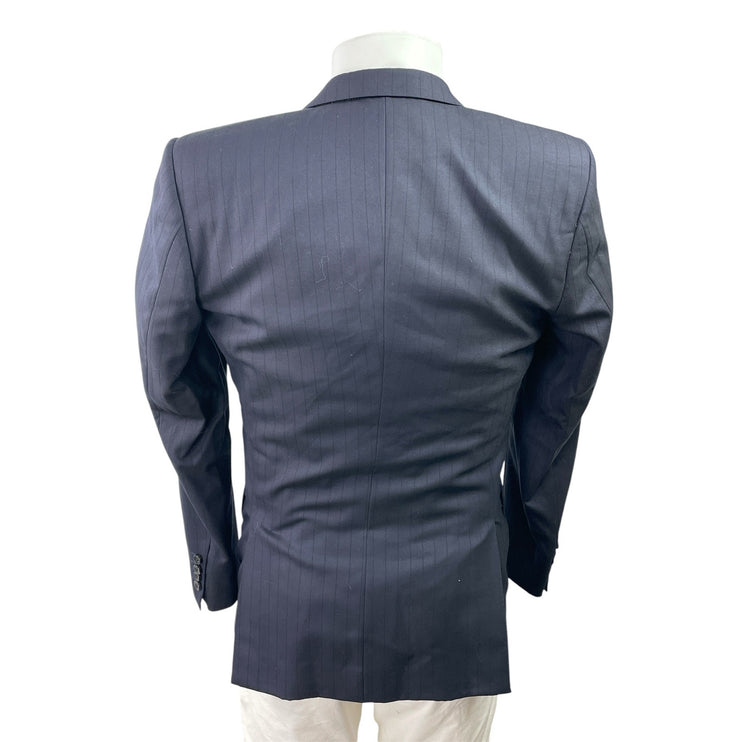 NEW Cad & The Dandy Men's Black Pinstriped Blazer Vest Pants 3 Piece Suit Set M