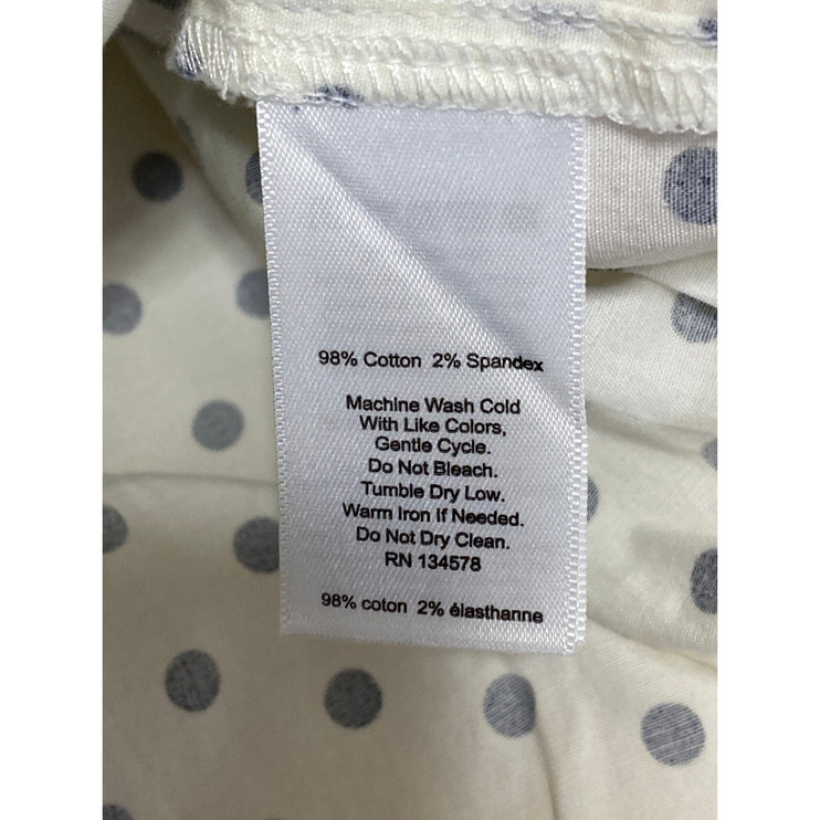 NEW Vineyard Vines Resort Stretch Polka Dot Puff Sleeve Crop Blouse Top Size S