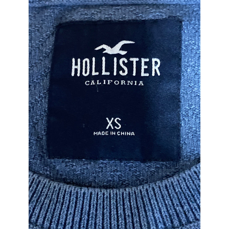 Hollister Icon Blue Chevron Crew Neck Short Sleeve Basic Tee T-Shirt Top Size XS
