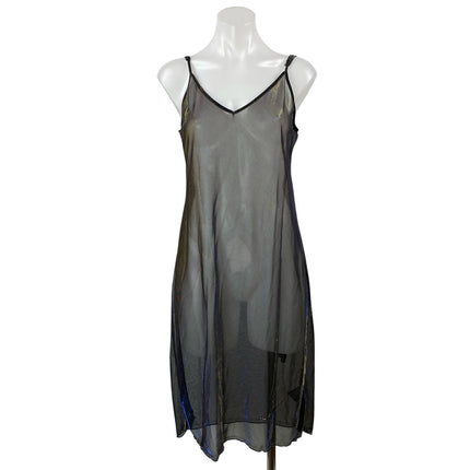 Urban Outfitters Out From Under Black Sheer Mesh Sleeveless Mini Slip Dress M