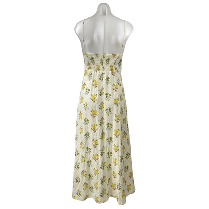 Zara Women's Multicolor Linen Floral Sleeveless Cami Camisole Maxi Tank Dress XS