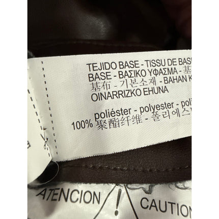 Zara Women's Brown High Rise Faux Leather Vegan Cargo Straight Trousers Pants M