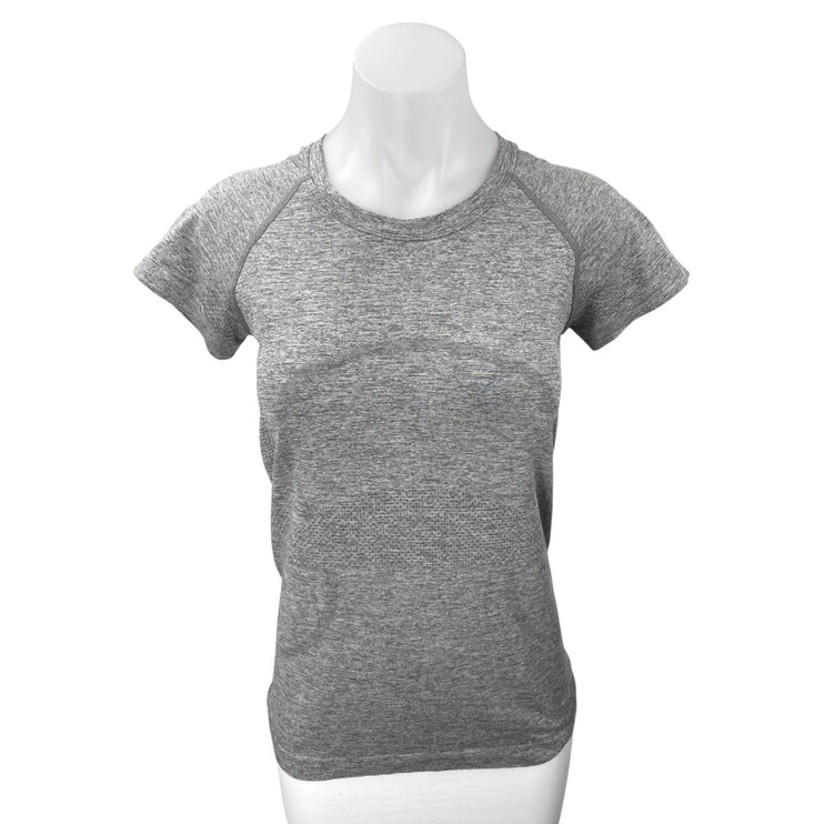Lululemon Swifly Tech Gray Short Sleeve Crew Neck Activewear Tee T-Shirt Top OS