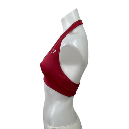 Gymshark Everyday Seamless Red Halter S Yoga Activewear Sports Bra Crop Top Sz S