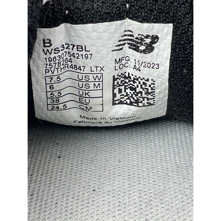 New Balance 327 Unisex Black Suede Lace Up Low Top Athletic Sneakers Shoes 7.5