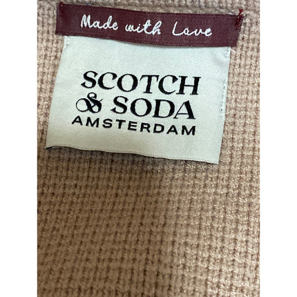 Scotch & Soda Brown Wool Double Breasted Long Sleeve Sweater Blazer Top Size S