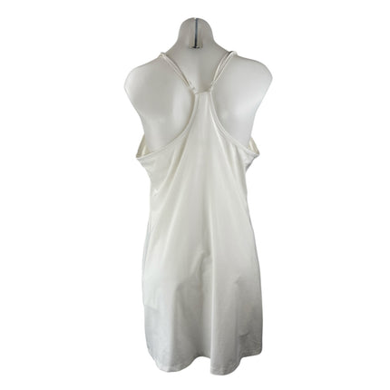 All In Motion White Sleeveless Racerback Scoop Neck Tennis Athletic Dress Size L