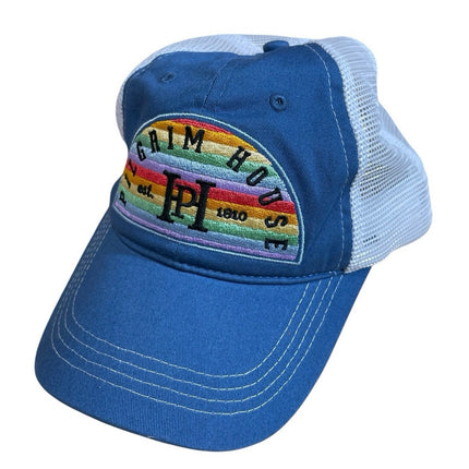 Kenneth Scott Pilgrim House Rainbow Arch Embroidery Mesh Back Trucker Hat Cap OS