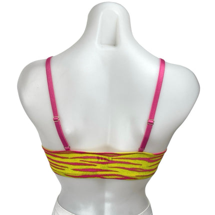 Savage x Fenty Yellow Pink Zebra Sleeveless Cami Camisole Tank Bra Top Size XS