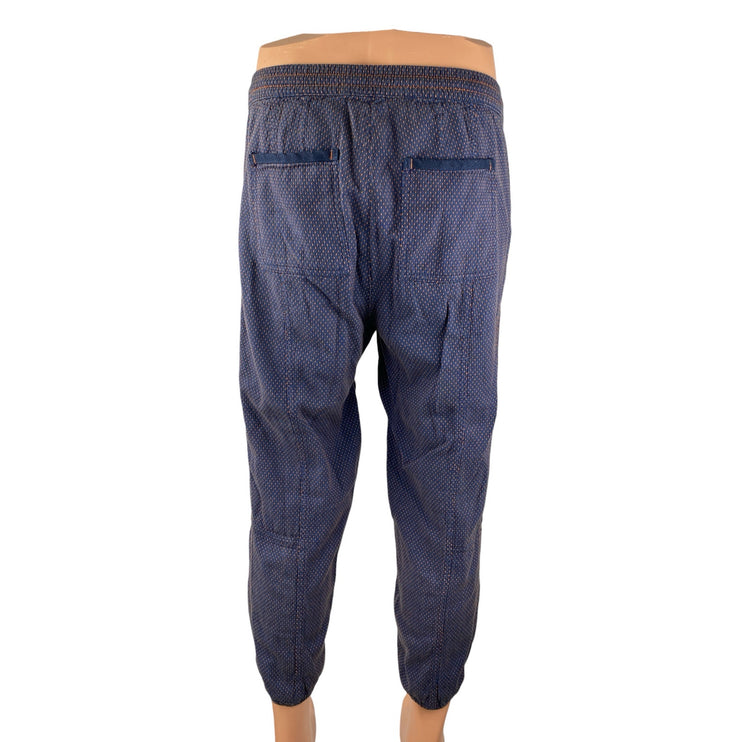 Anthropologie Blue High Rise Elastic Waist Trousers Joggers Sweat Pants Size S