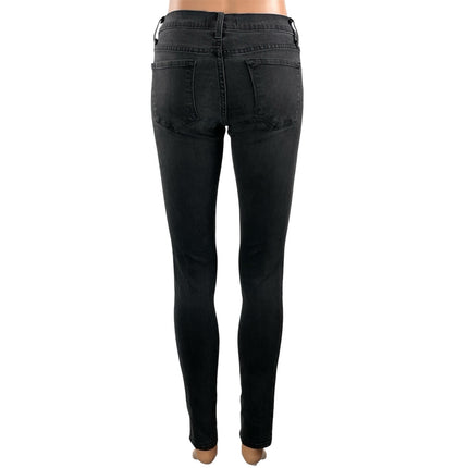 Flying Monkey Women's Black Low Rise Distressed Skinny Denim Jeans Size 26