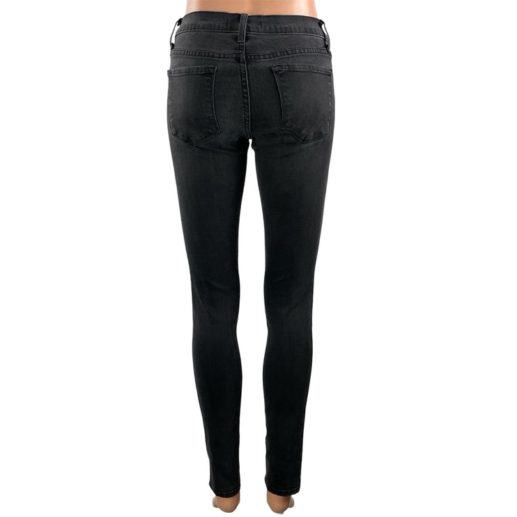 Flying Monkey Women's Black Low Rise Distressed Skinny Denim Jeans Size 26