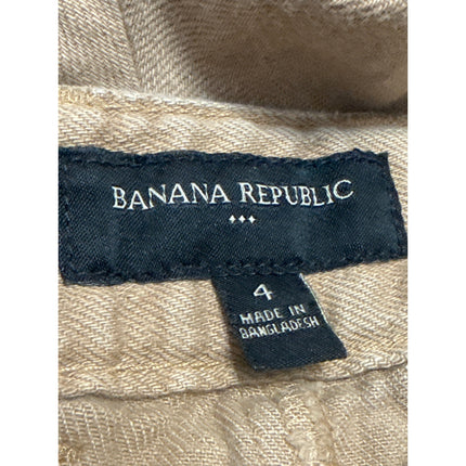 Banana Republic Womens Brown High Rise Barrel Wide Leg Cargo Denim Jeans Pants 4