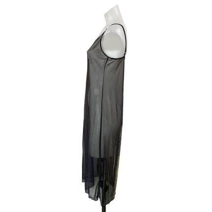 Urban Outfitters Out From Under Black Sheer Mesh Sleeveless Mini Slip Dress M