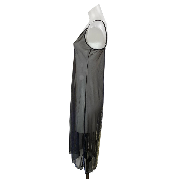 Urban Outfitters Out From Under Black Sheer Mesh Sleeveless Mini Slip Dress M
