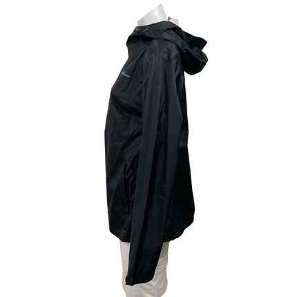 Eddie Bauer Cloud Cap Black Zip Up Long Sleeve Hoodie Hooded Rain Coat Jacket S